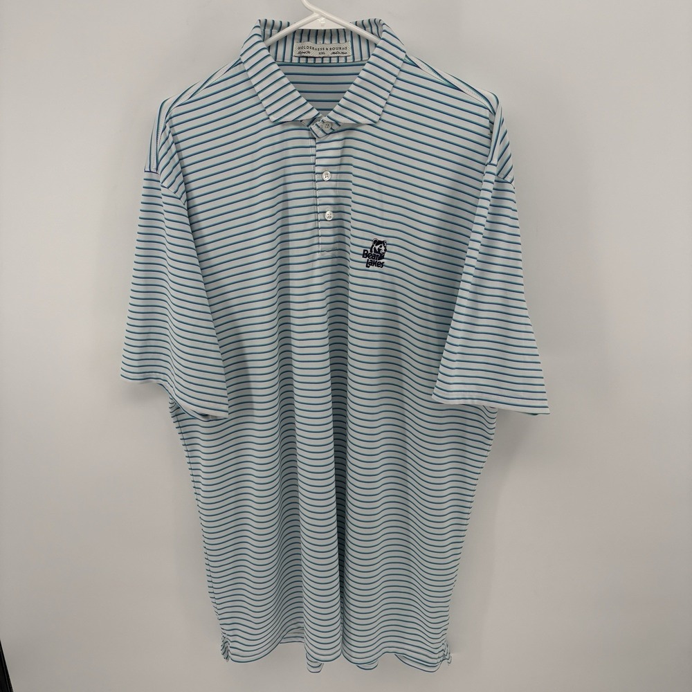 Holderness & Bourne Striped Bear Lakes Golf Polo Shirt Mens XXL Tailored Fit